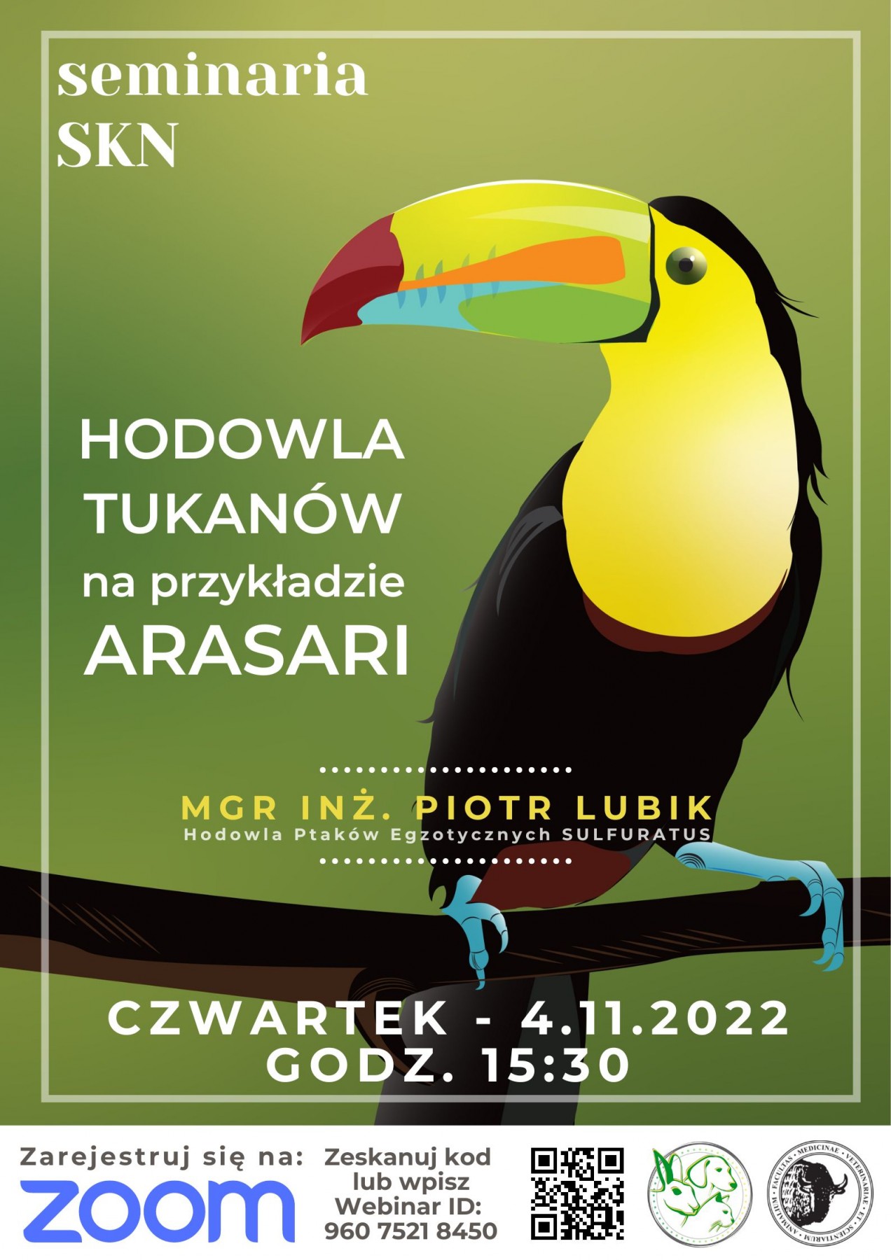 Plakat: Hodowla tukanów na przykładzie arasari