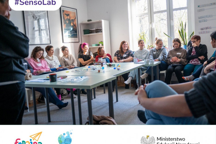 Emilia Grzęda podczas warsztatów Sensolab