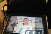 Emilia Grzęda podczas nagrania webinarów