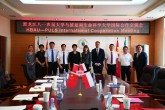 Wspólne zdjęcie z władzami Heilongjiang Bayi Agricultural University w Daqing po zakończeniu rozmów o współpracy i wymianie studentów