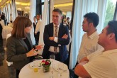 Dyskusje po zakończeniu oficjalnych wystąpień (prof. Karolina Pawlak, dr Haihao Huang, dr Gao Min, prof. Adam Cieślak)